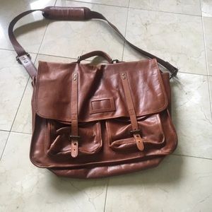 authentic vintage brown leather bag